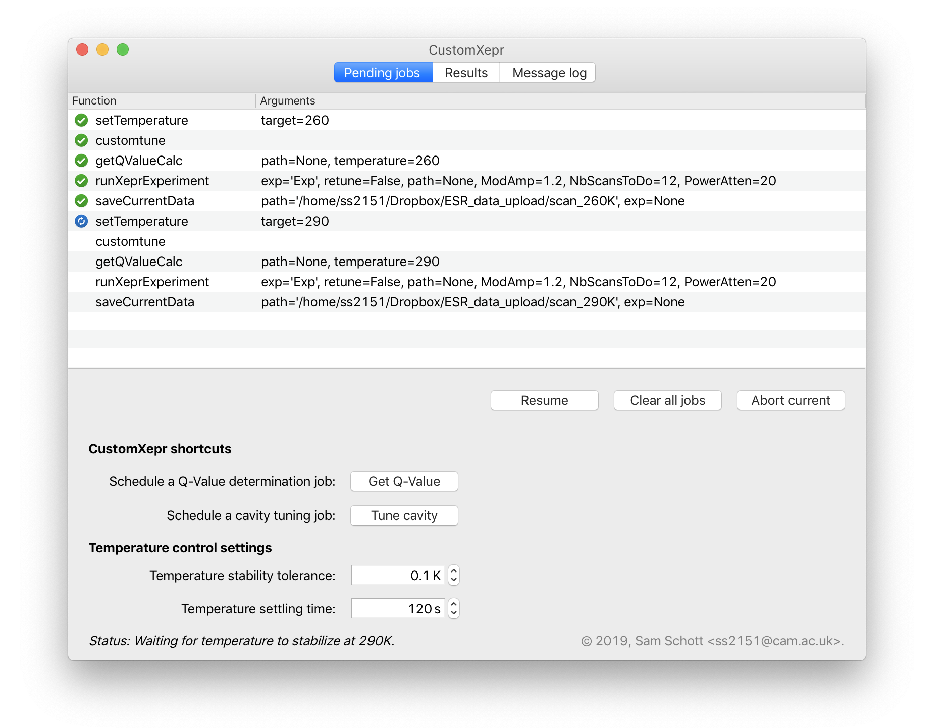 Screenshot of CustomXepr GUI